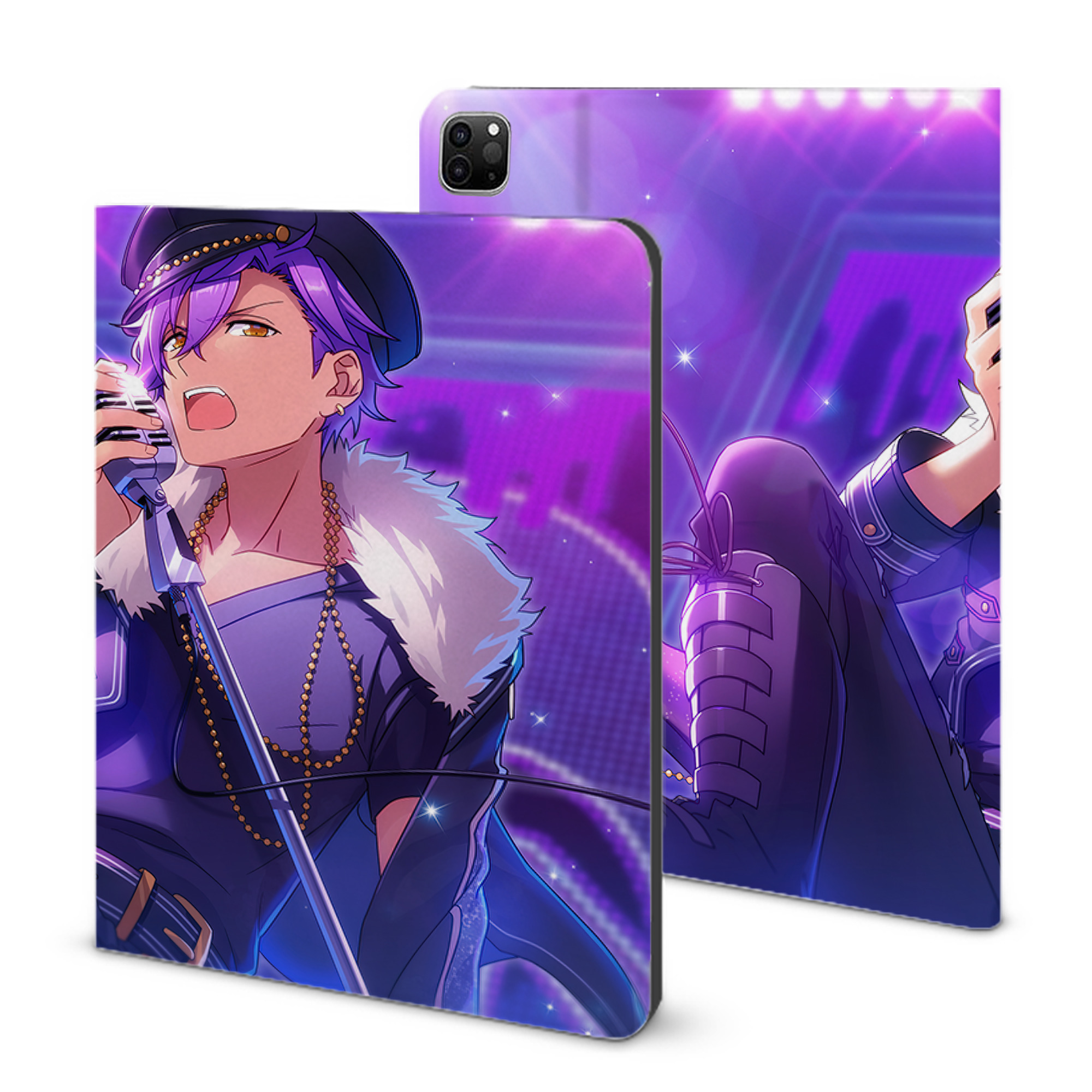 （画像用） あんさんぶるスターズ! Ensemble Stars IPad ケース ブック型 PUレザー TPU 耐衝撃 軽量 薄型 ペン収納なし 全面保護 IPad 各モデル対応